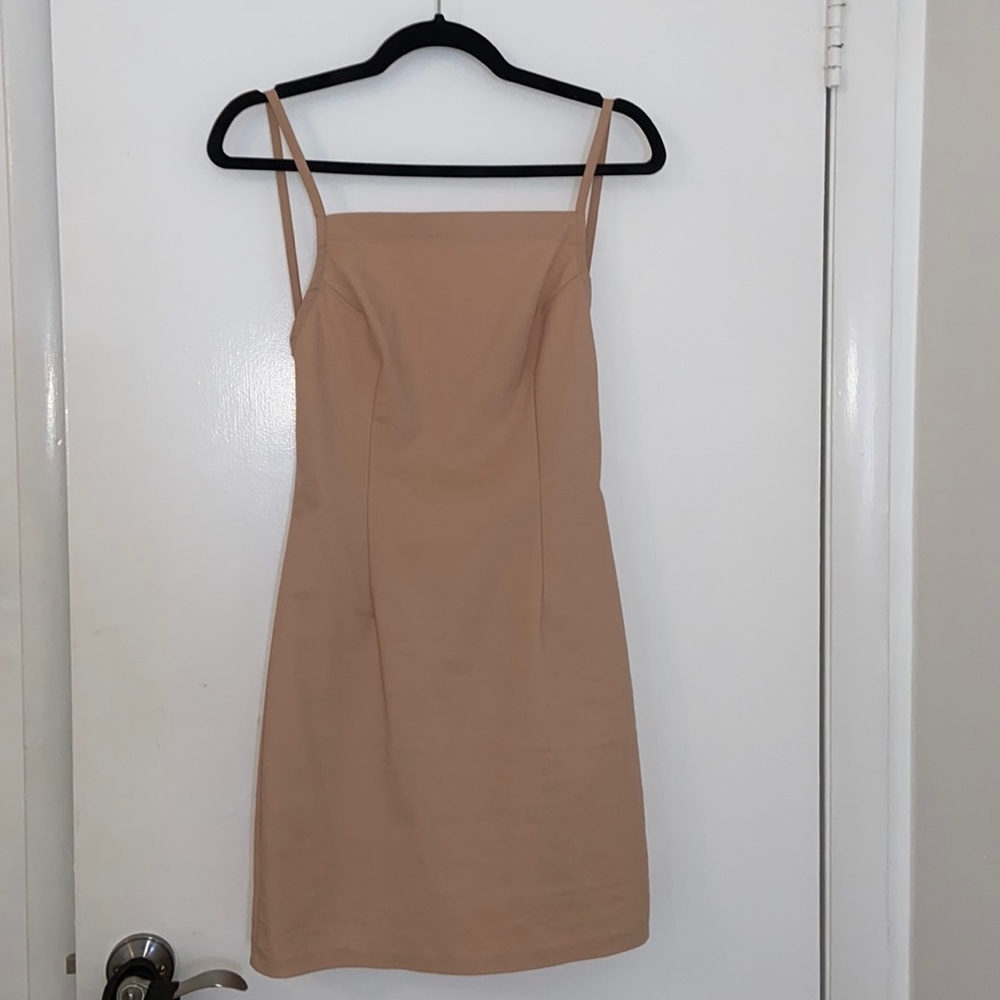 Blush Pink Backless Bodycon Dress
